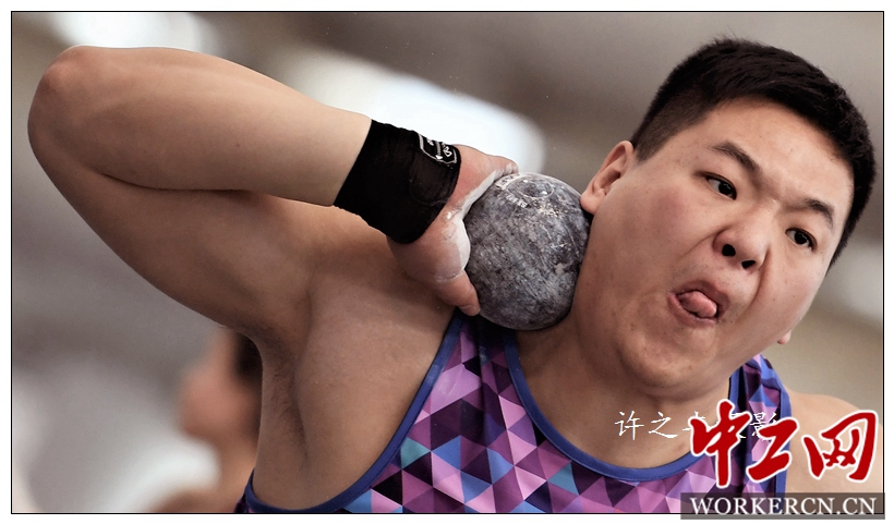 铅球大力士表情丰富多彩(高清组图)