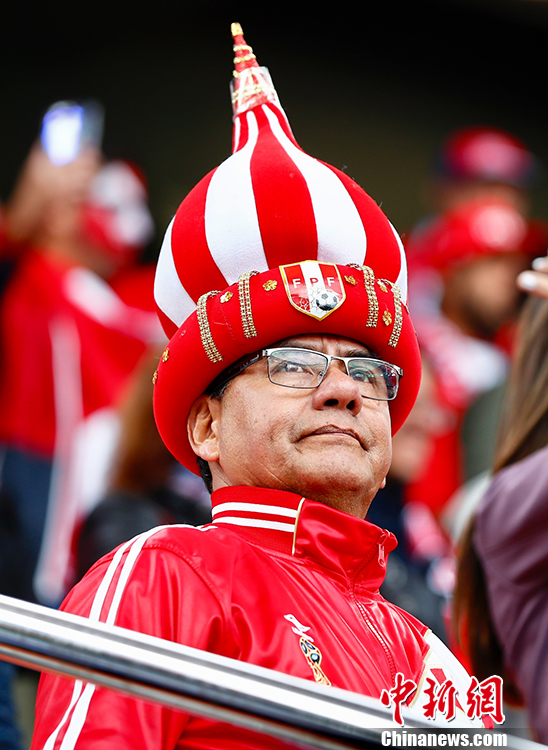 法国秘鲁即将对阵 球迷各式装扮等待开赛