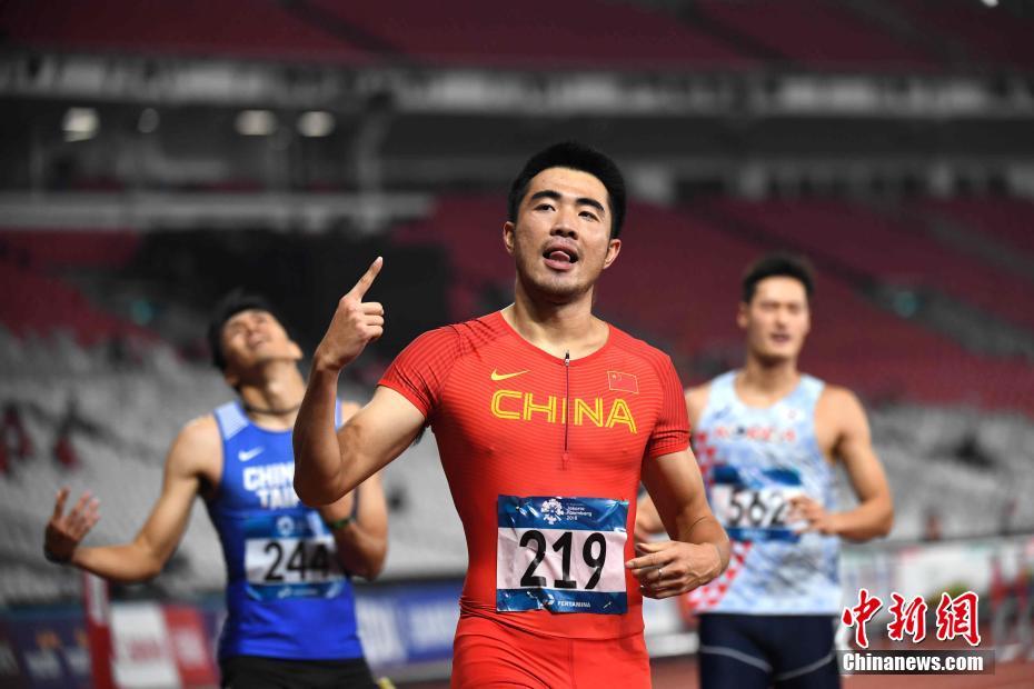 雅加达亚运会:男子110米栏谢文骏夺冠