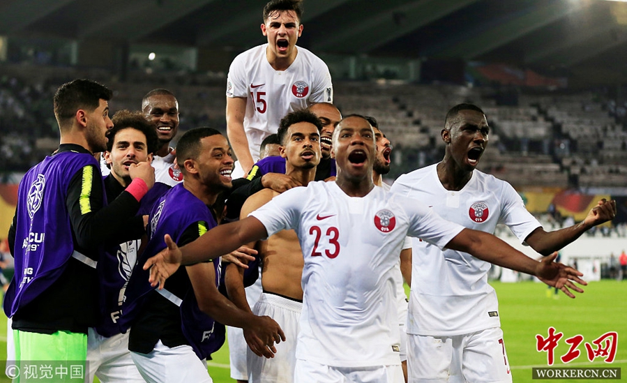 卡塔尔3:1战胜日本 首夺亚洲杯冠军